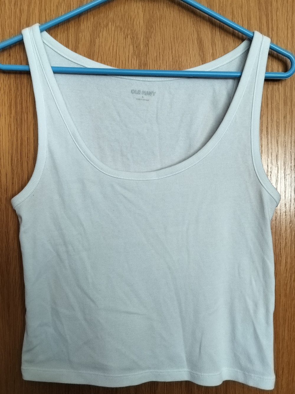 Old Navy Classic Women's White Ribbed Crop Tank Top Sz L
